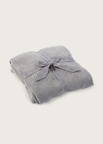 Barefoot Dreams CozyChic Lite Ribbed Throw - Pewter
