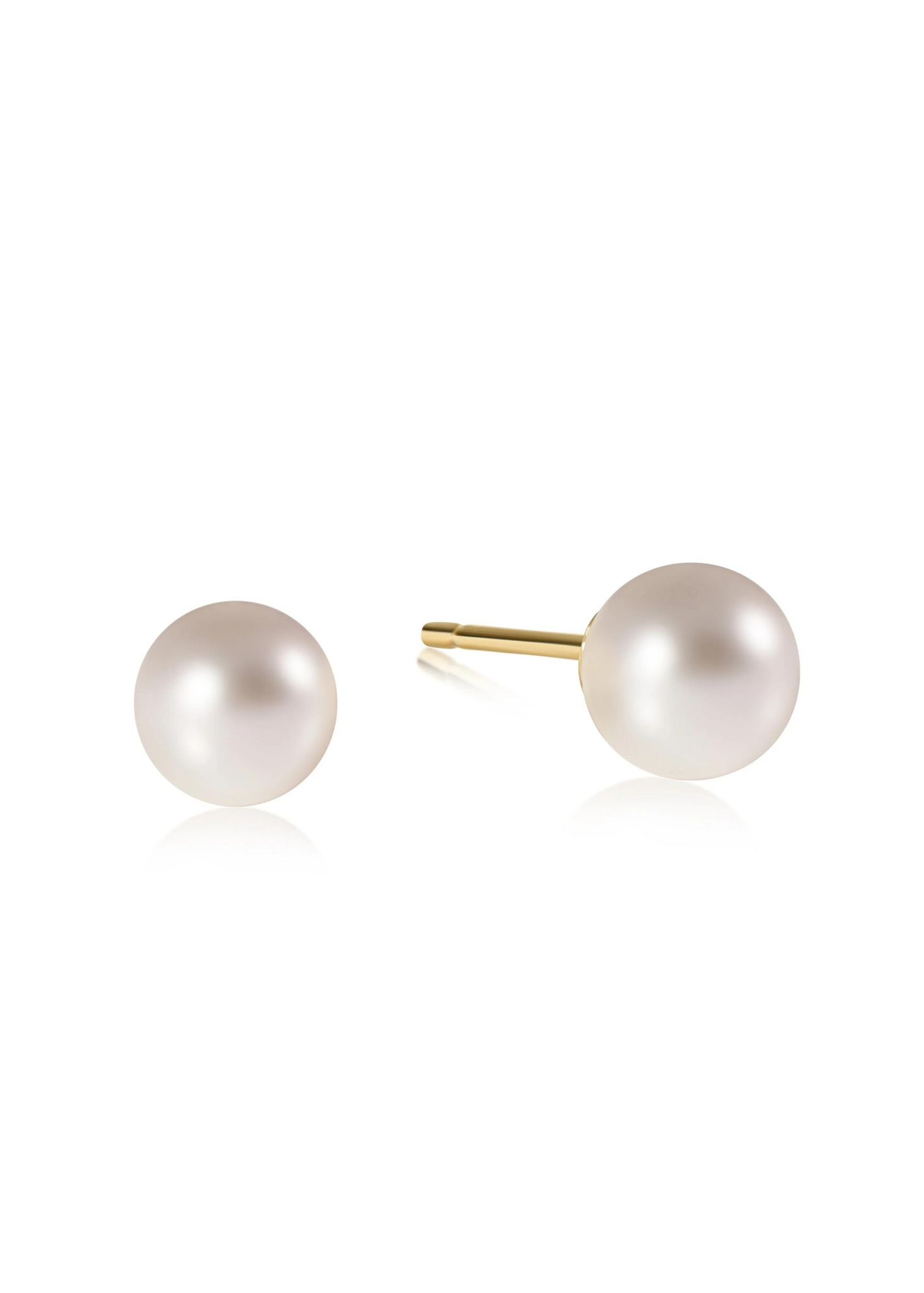Classic 8mm Ball Stud Earrings - Pearl