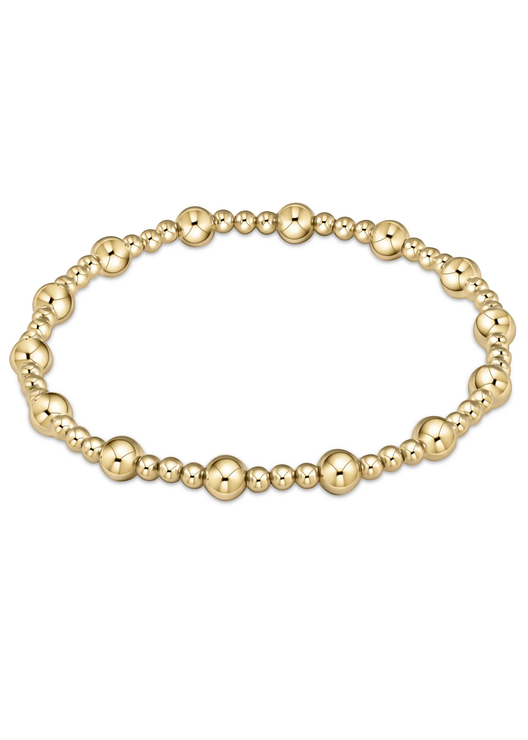 Classic Sincerity Pattern 5mm Bead Bracelet - Gold