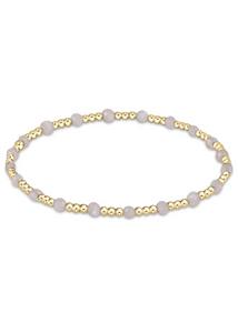 Gemstone Gold Sincerity Pattern 3mm Bead Bracelet - Moonstone