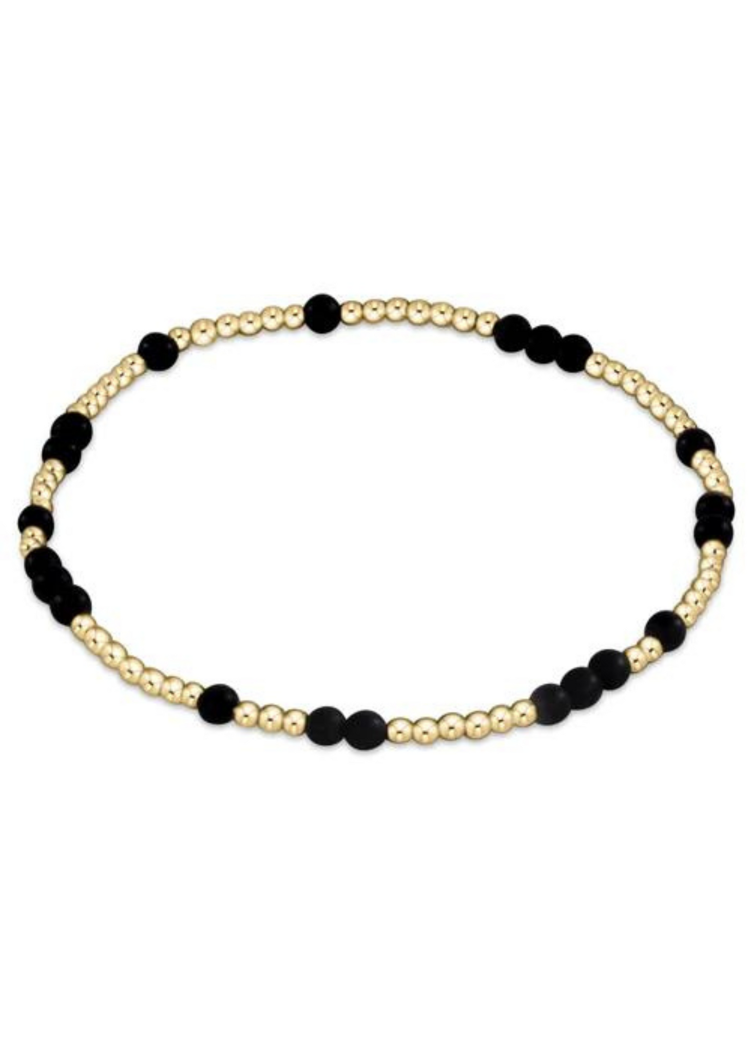 enewton design beaded gold and matte onyx gemstone bracelet