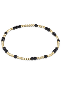 Hope Unwritten Gold Gemstone Bracelet - Faceted Hematite