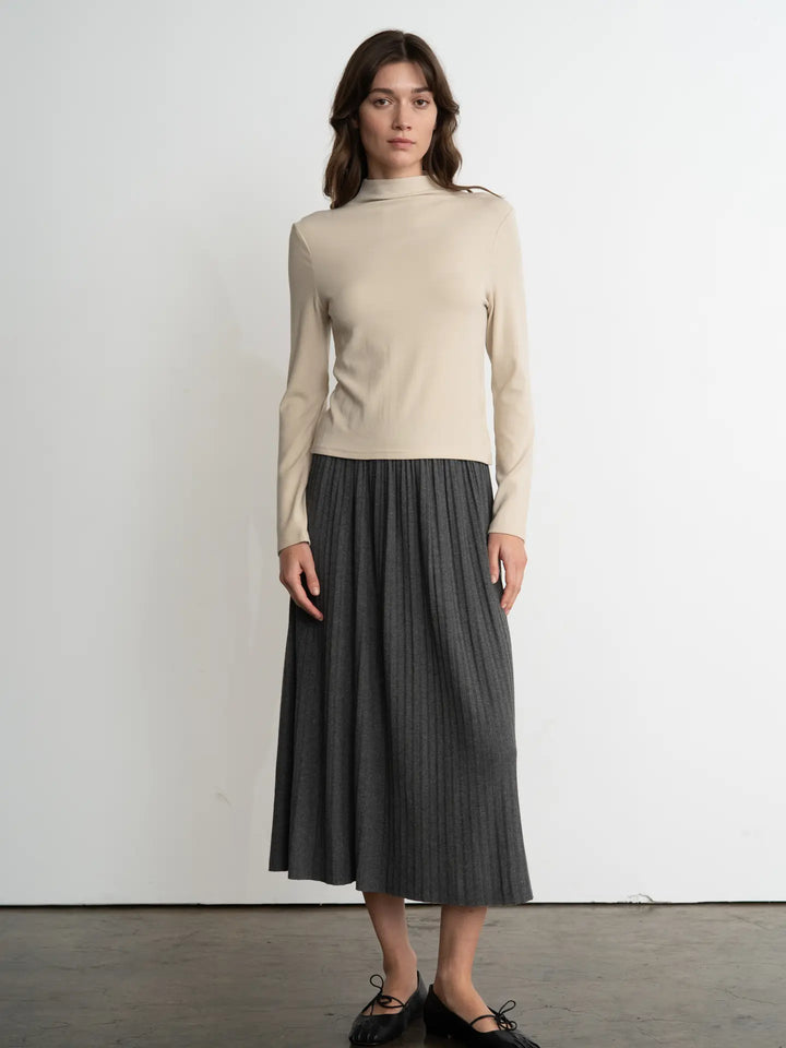 Carley Pleated Midi Skirt