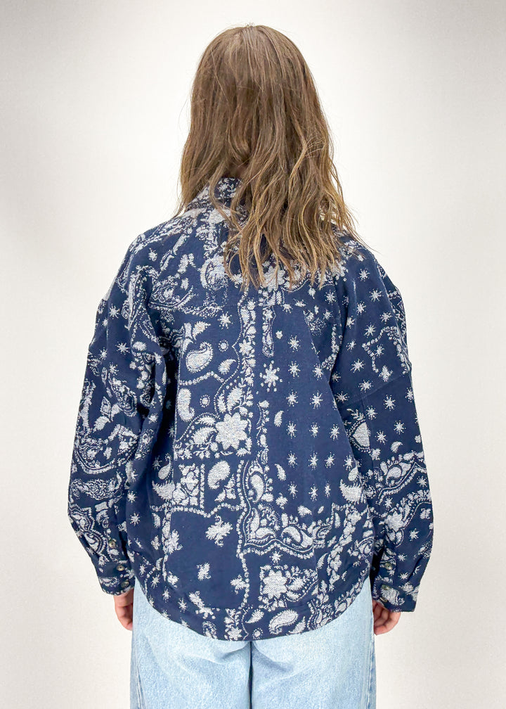 Free People Bandana Jacquard Shirt