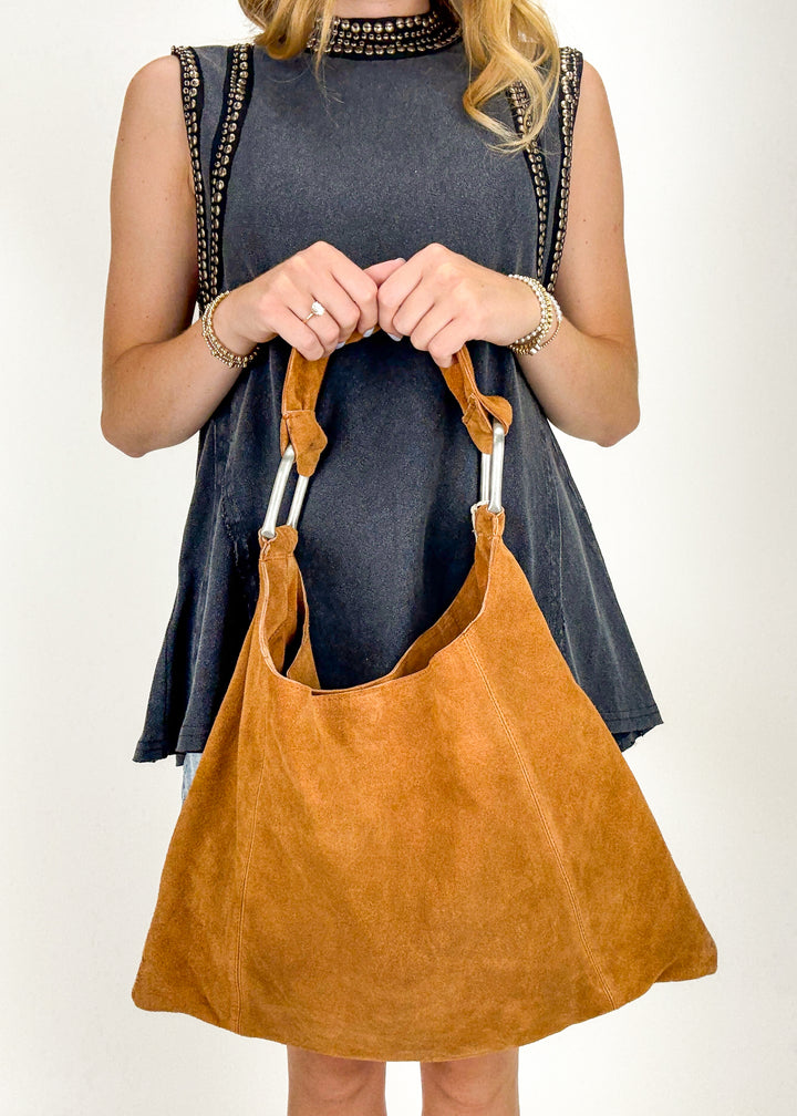 Free People Bobbi Slouch Suede Tote