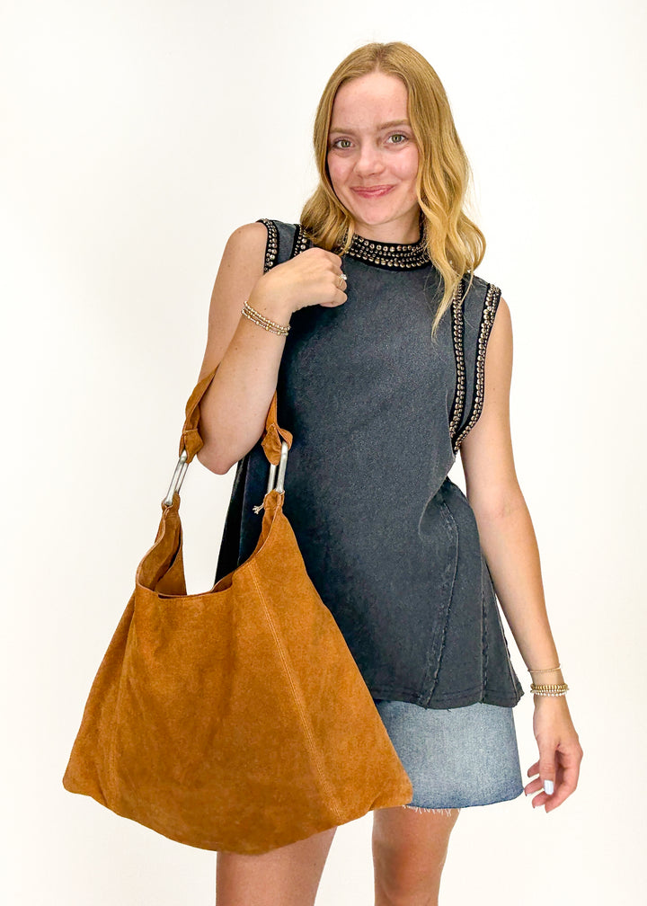 Free People Bobbi Slouch Suede Tote