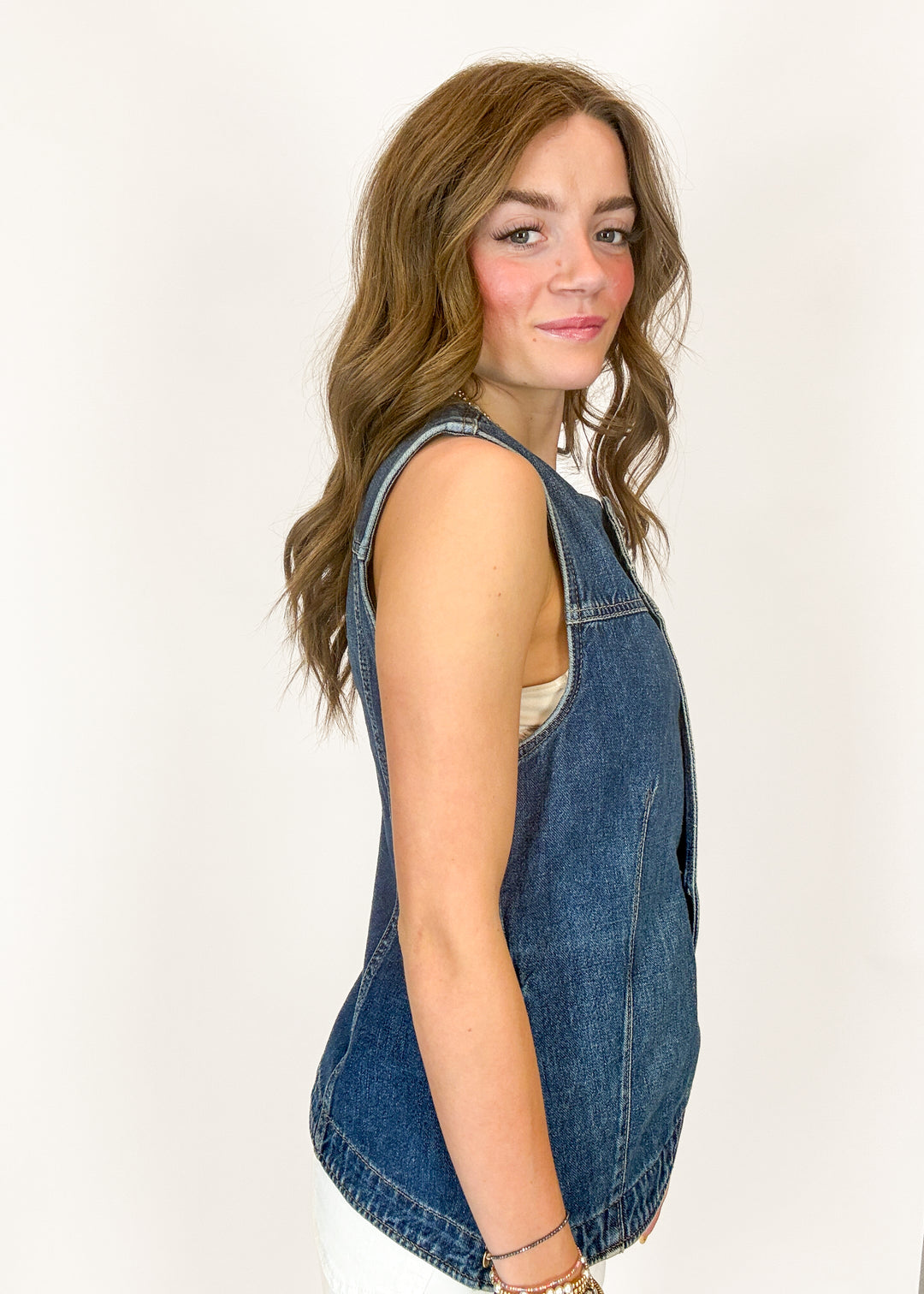 Free People Maris Denim Vest