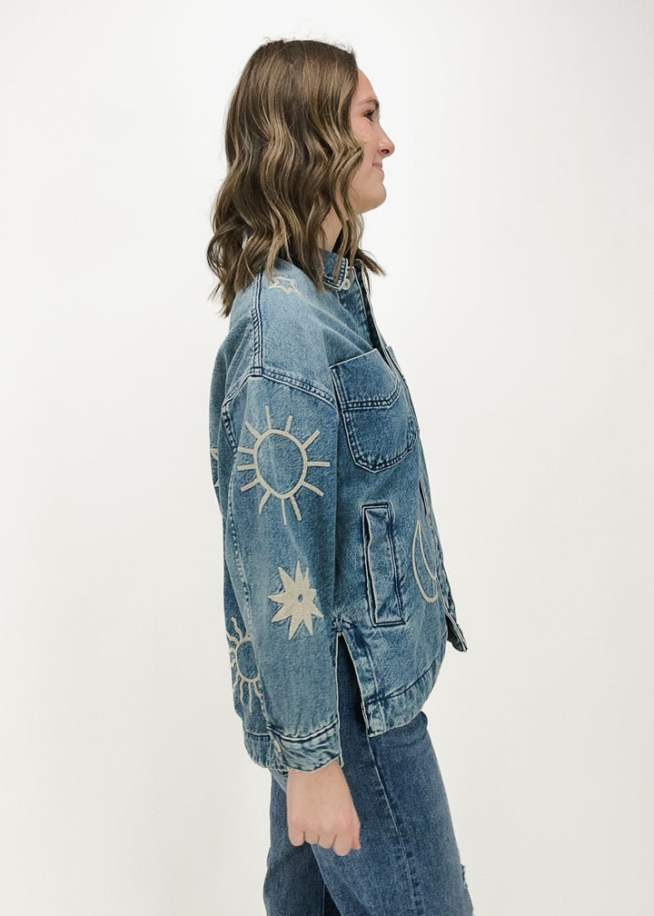 Free People Madison City Embroidered Jacket