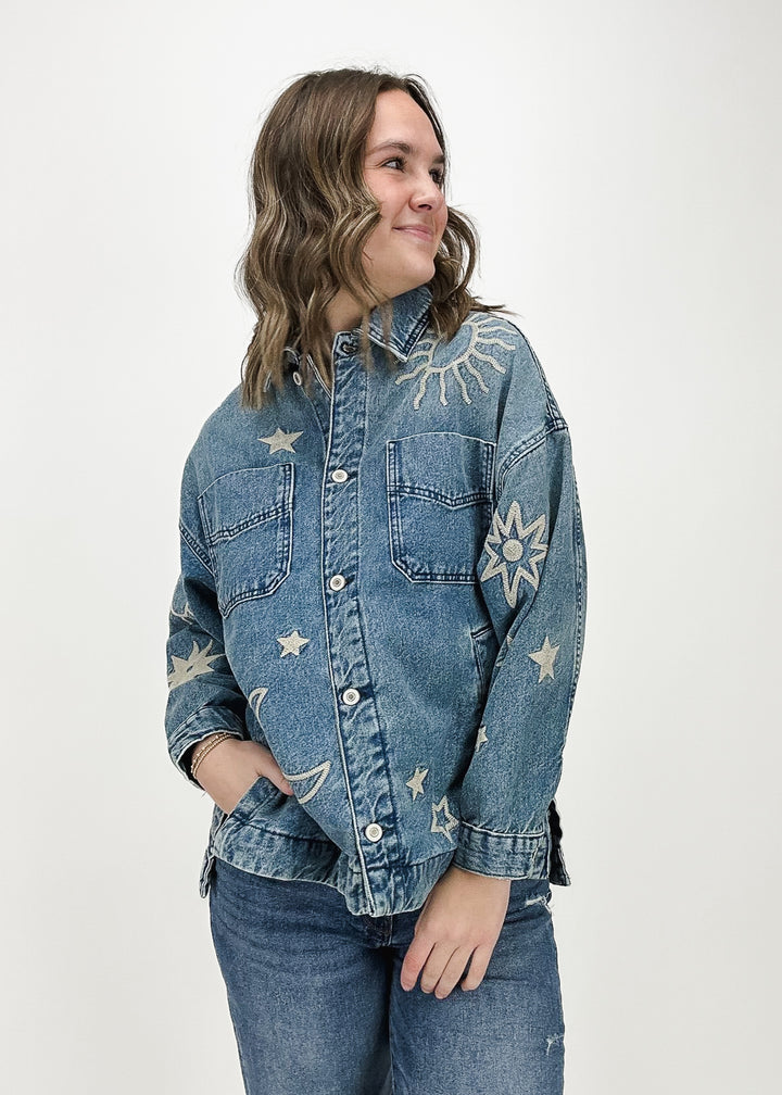 Free People Madison City Embroidered Jacket