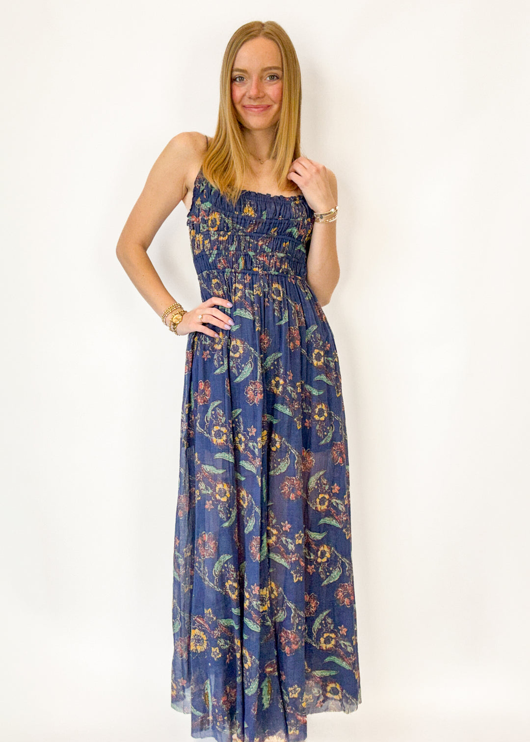 free people blue floral dress Bluebell Maxi