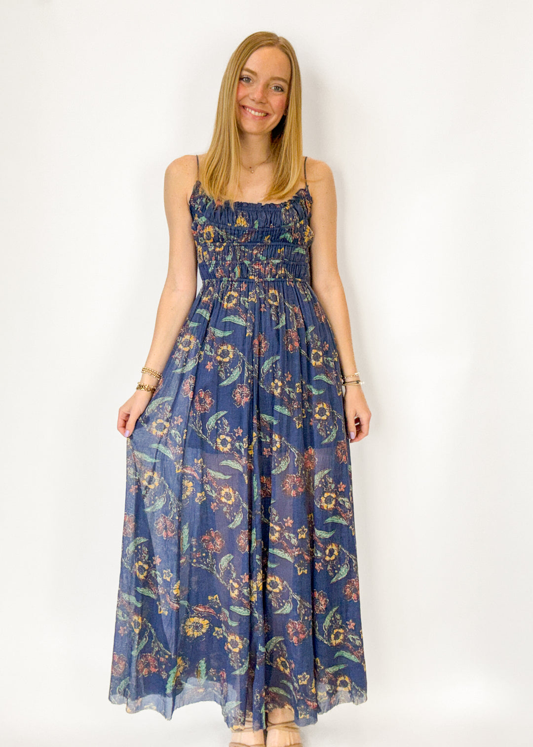 free people blue maxi dress Free People One Ciella Printed Maxi Dress