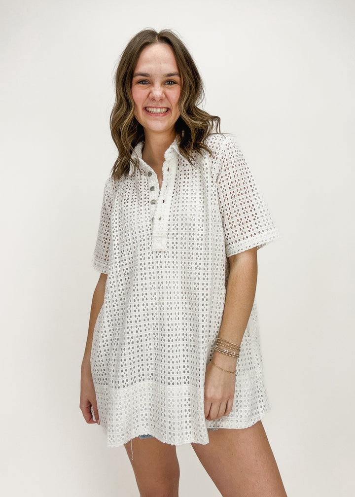 Free People Remino Eyelet Mini Dress