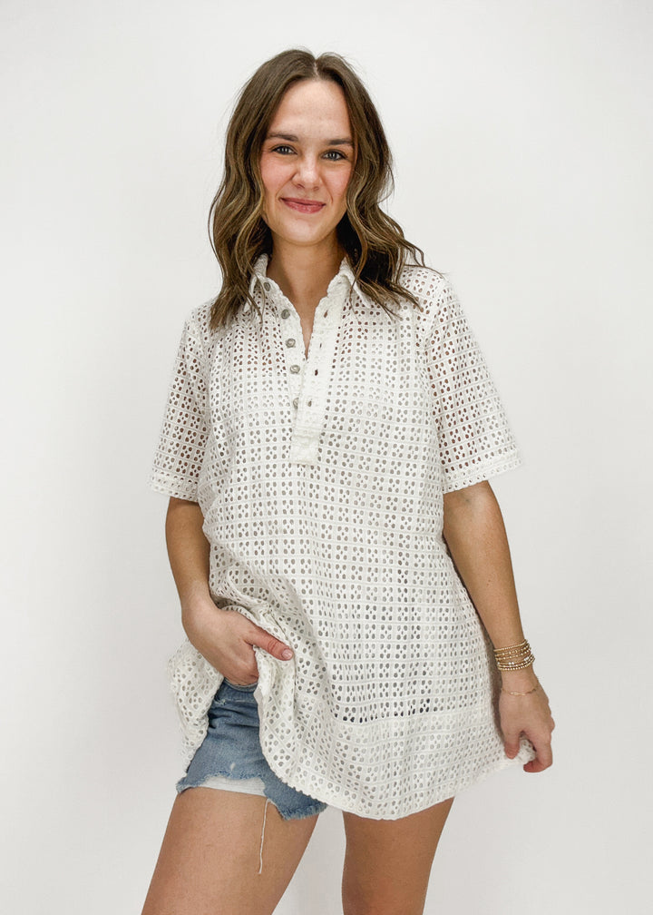 Free People Remino Eyelet Mini Dress