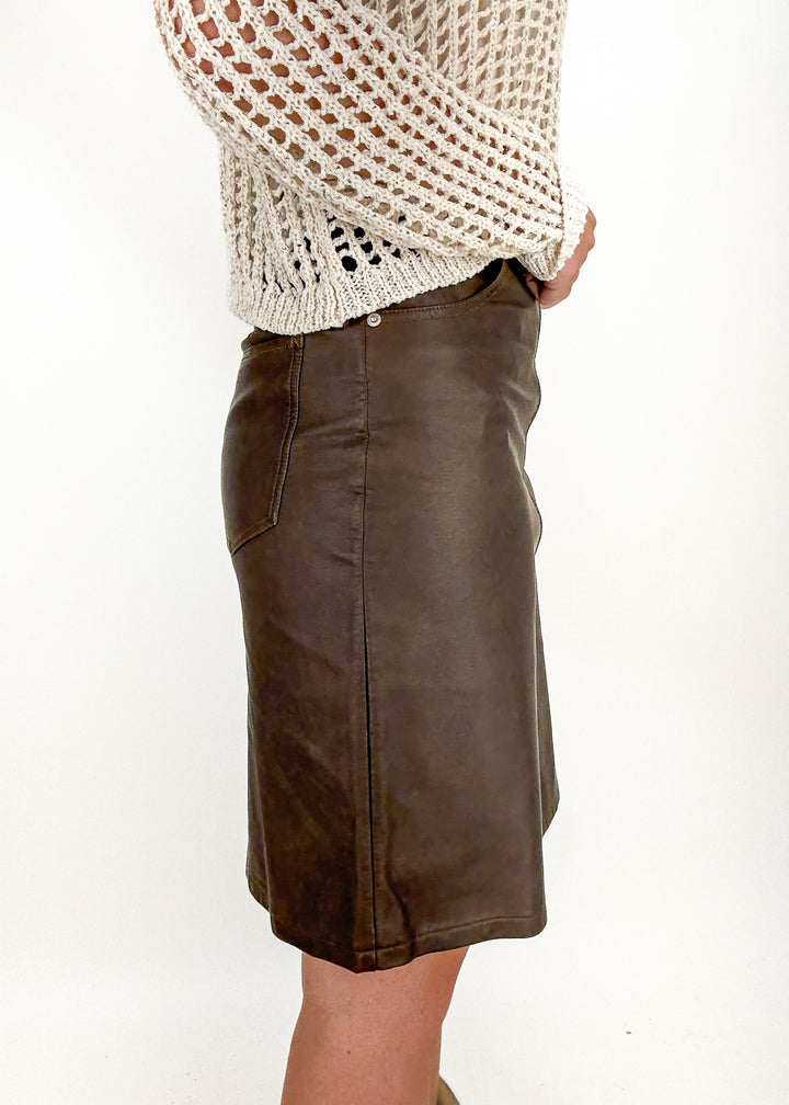 Free People Sycamore Vegan Midi Skirt