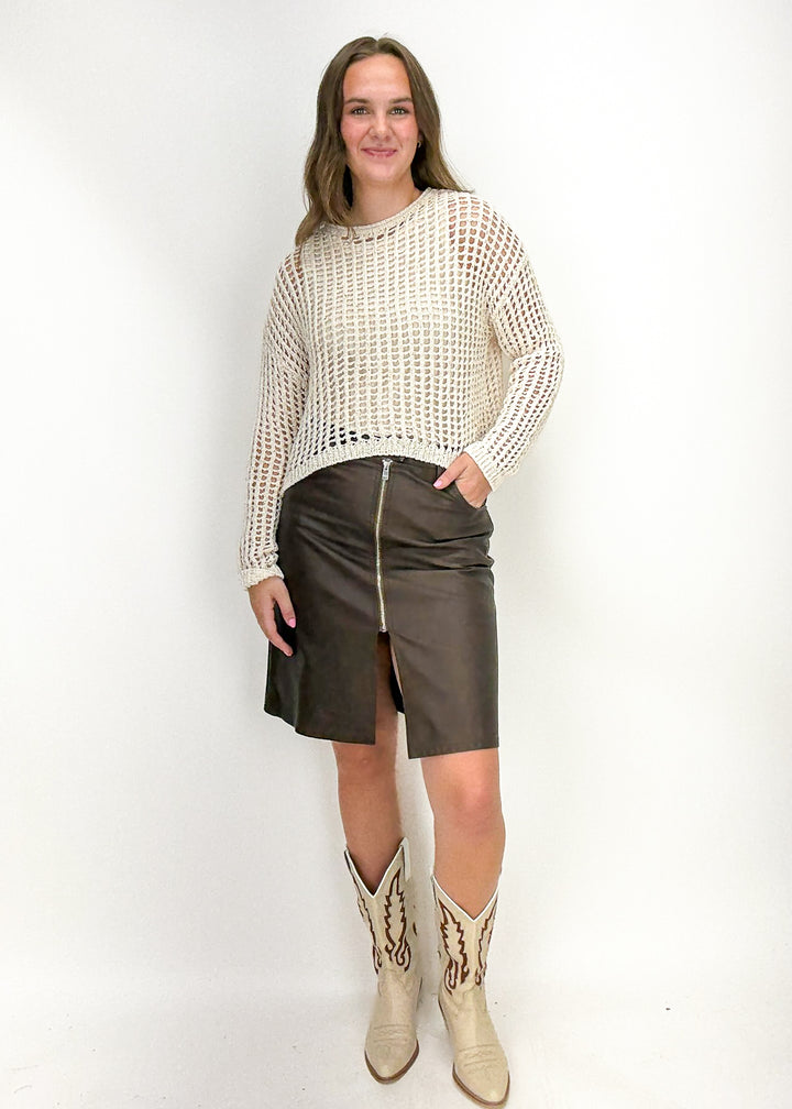 Free People Sycamore Vegan Midi Skirt