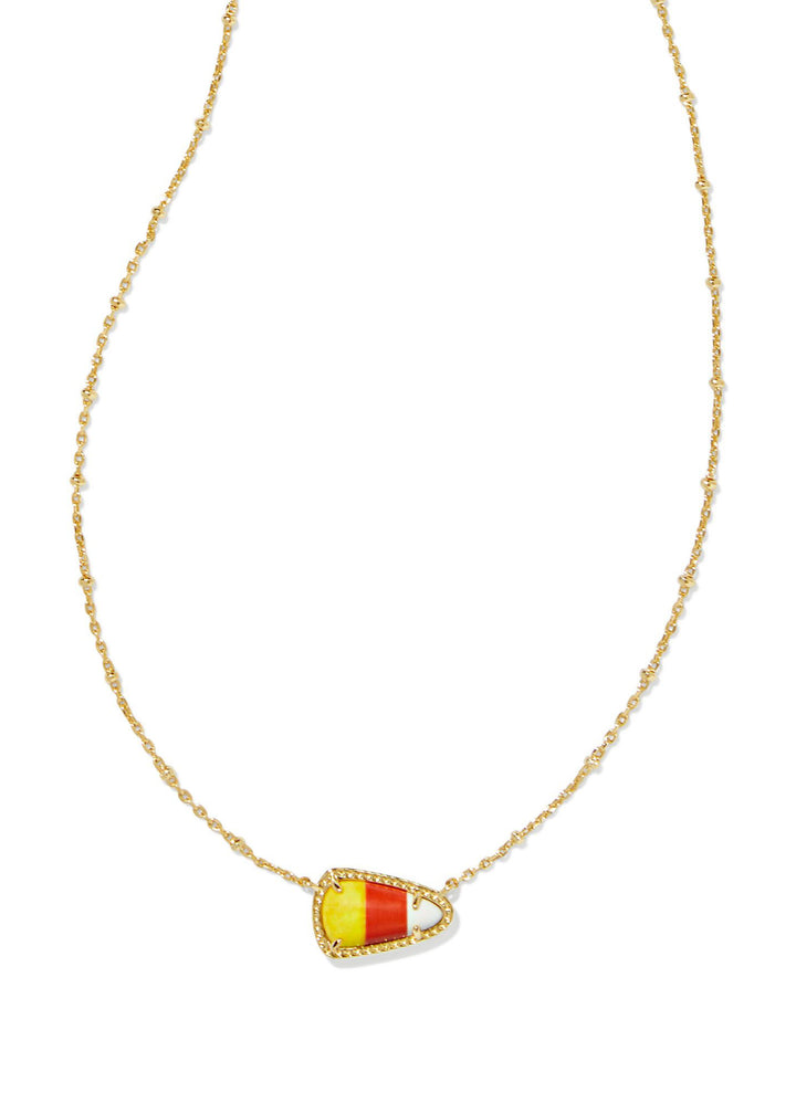 Kendra Scott Candy Corn Short Pendant Necklace - Gold/Candy Corn Magnesite