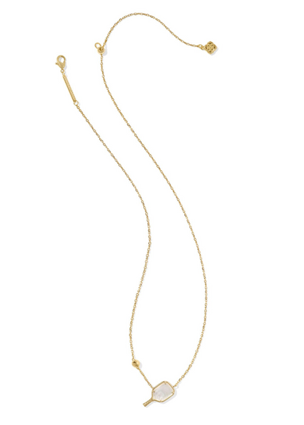 Kendra Scott Pickleball Short Pendant Necklace - Gold/Ivory Mother of Pearl