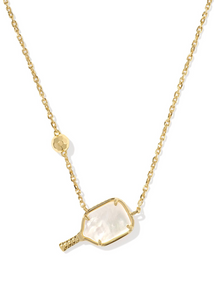Kendra Scott Pickleball Short Pendant Necklace - Gold/Ivory Mother of Pearl