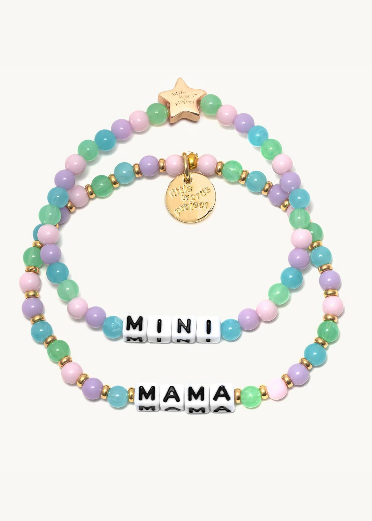 Little Words Project Mama & Mini Bead Bracelet Set