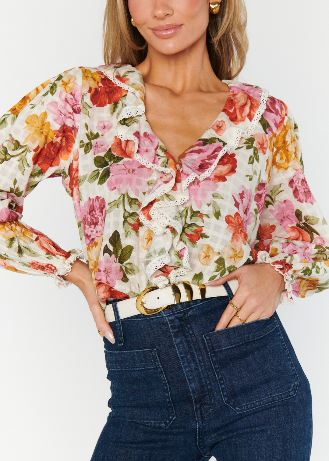 Show Me Your Mumu Lydia Ruffle Top