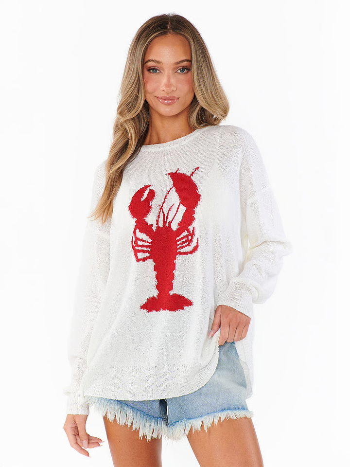 Show Me Your Mumu Woodsy Sweater - Lobster Knit