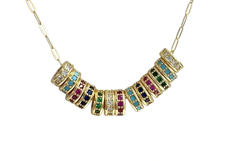 Allison Avery  Spacer Bead - Gold/Diamond