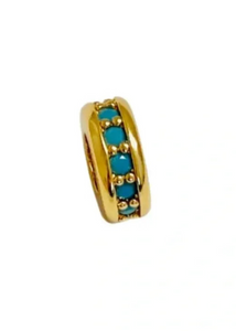 Spacer Bead - Gold/Turquoise