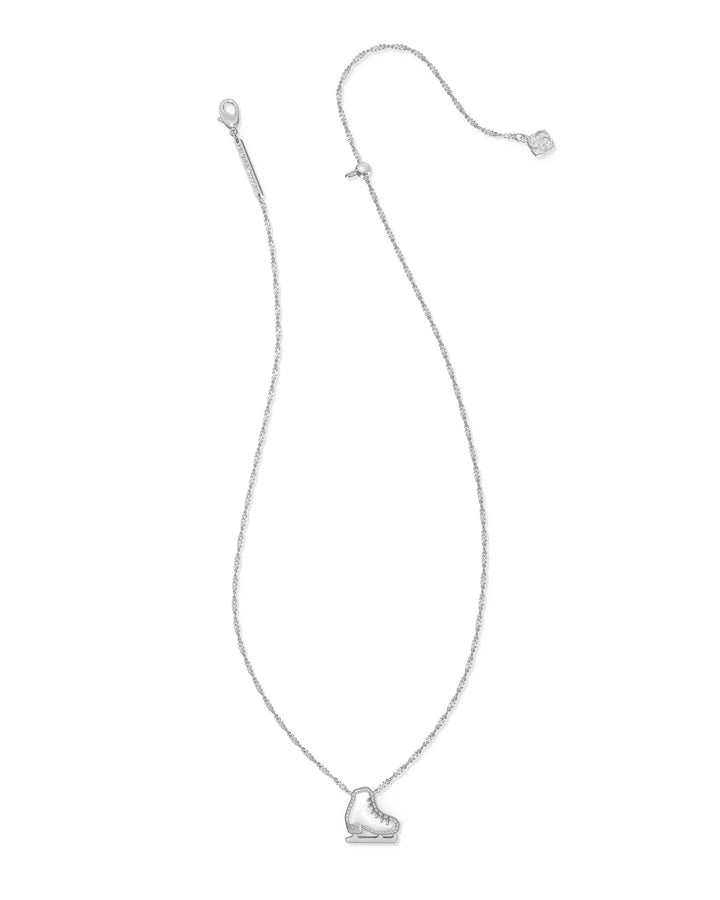 Kendra Scott Ice Skate Short Pendant Necklace - Rhodium/White Mother of Pearl