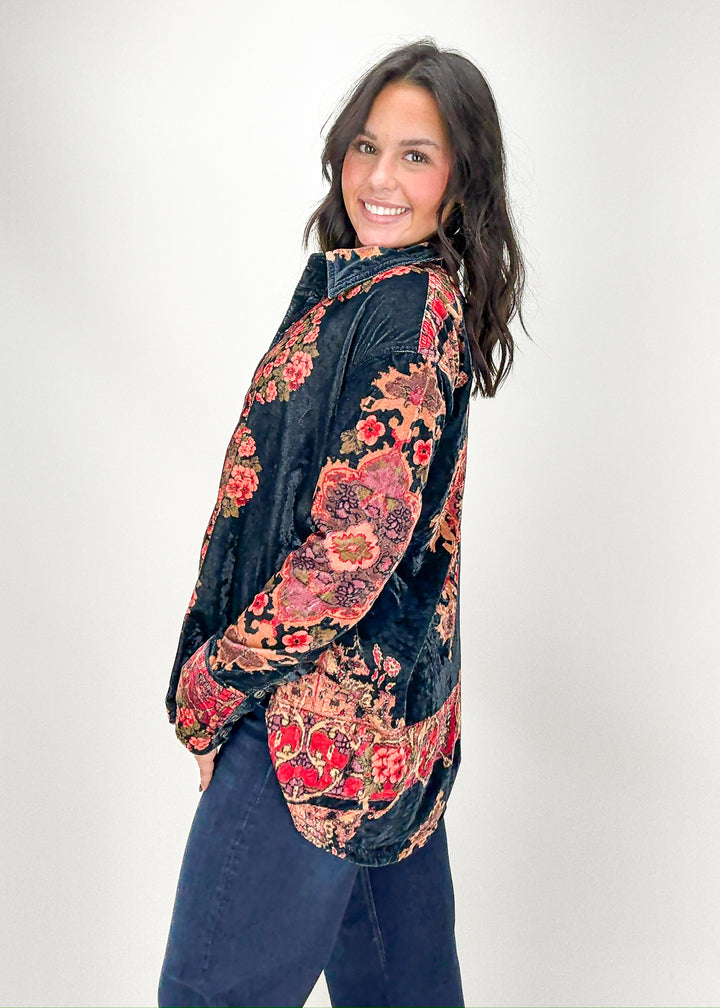 Free People One Night Velvet Top