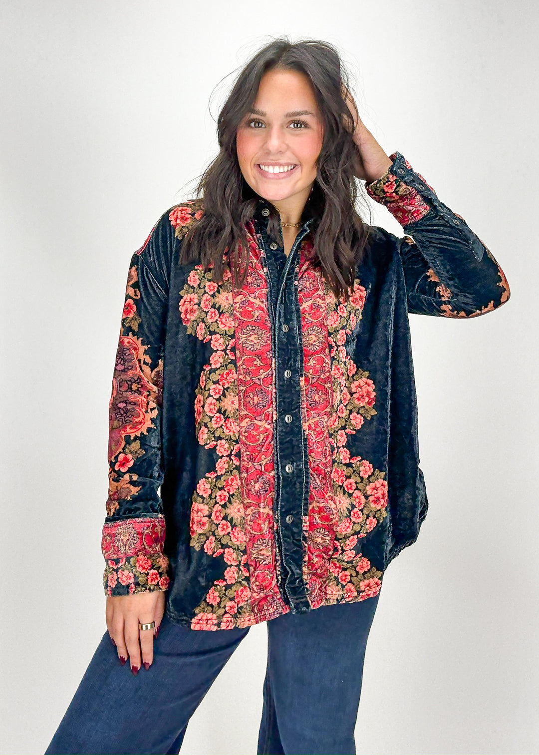Free People One Night Velvet Top