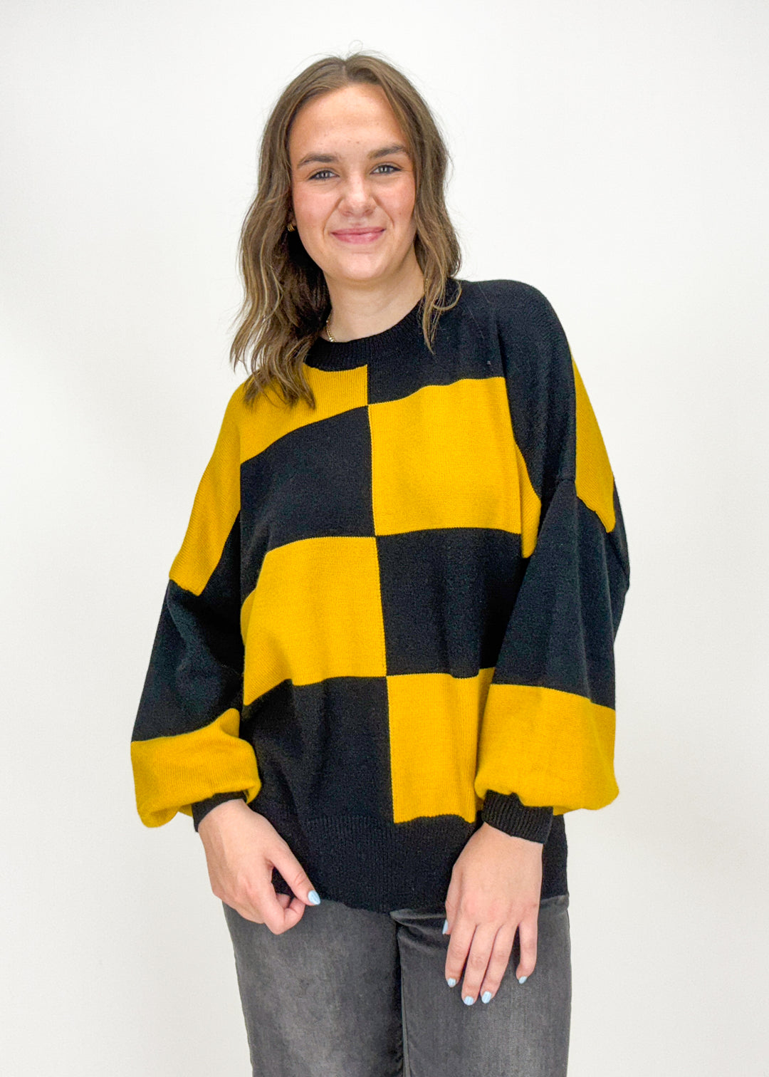 Mallory Checkered Sweater