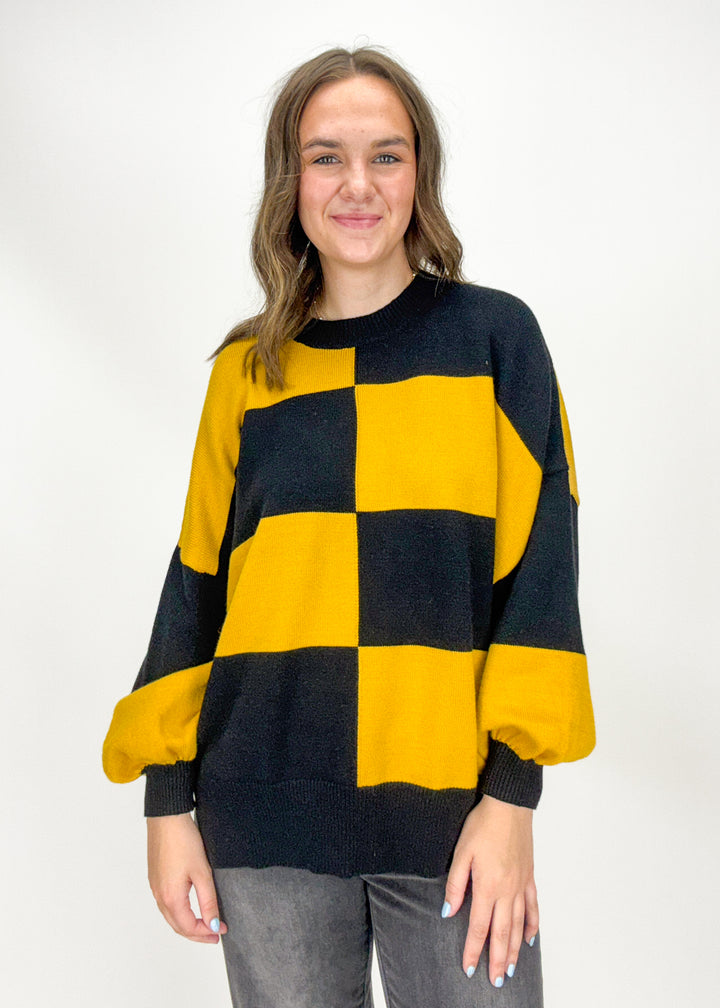 Mallory Checkered Sweater