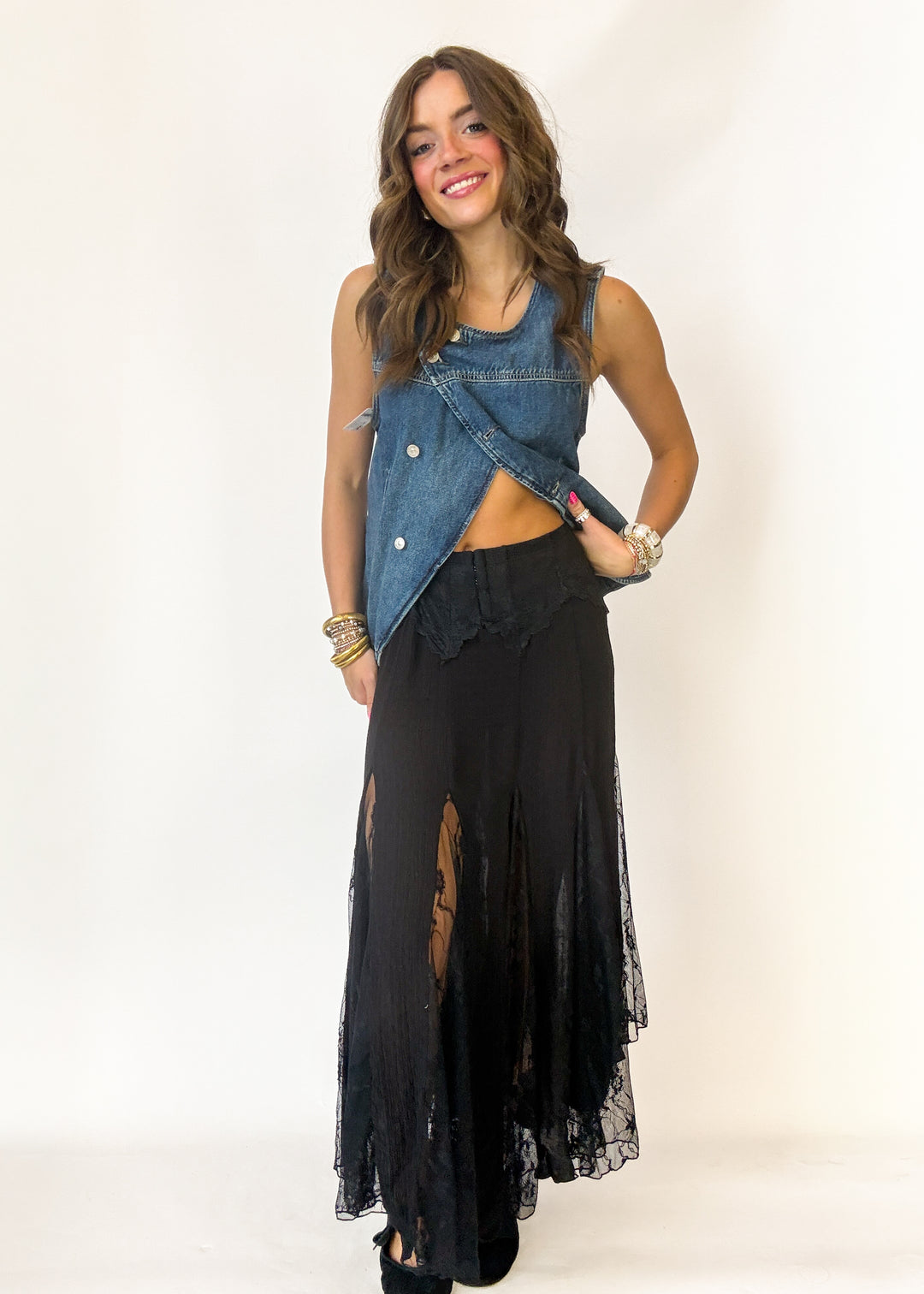 Free People Nice to Meet You Slip Skirt