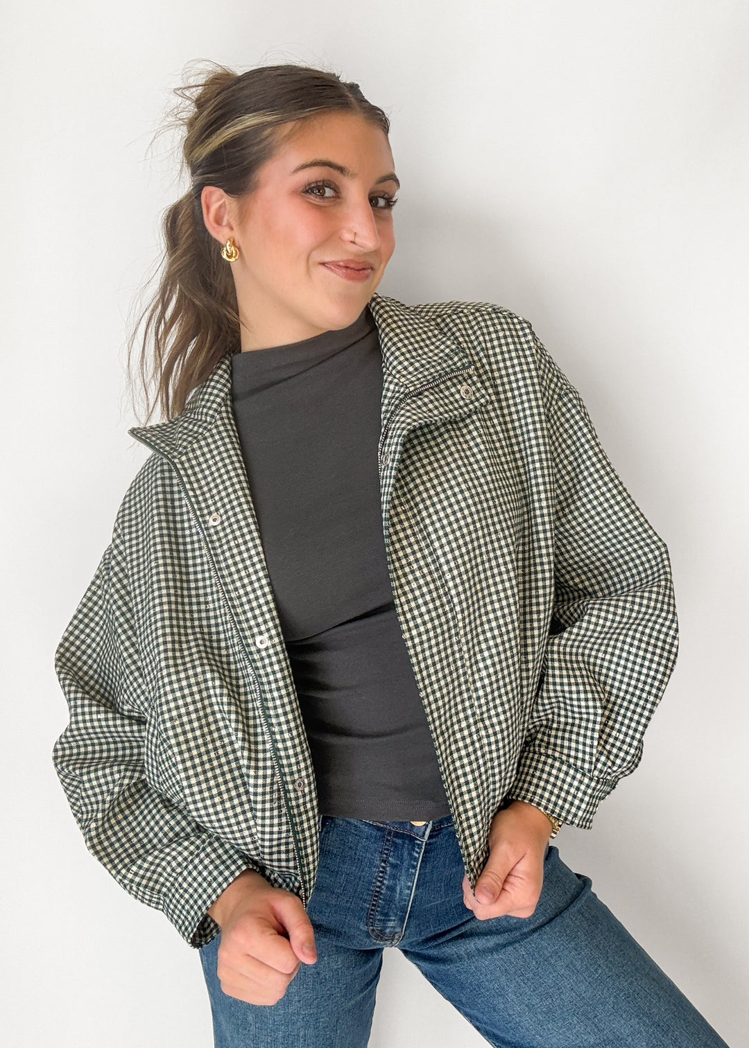 DJ Bomber Plaid Jacket