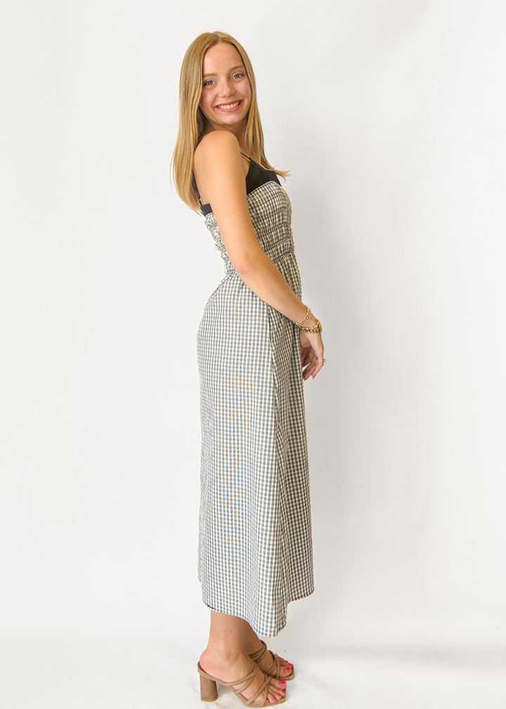 Elan Ellie Gingham Maxi Dress