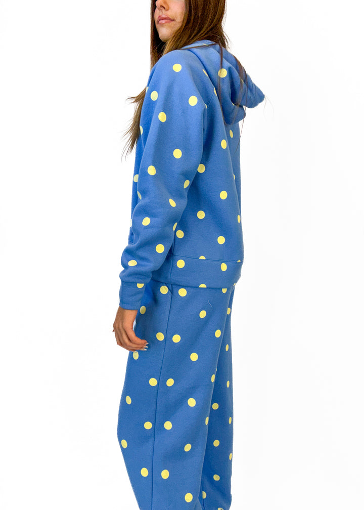 Gemma Polka Dot Sweatsuit - Blue