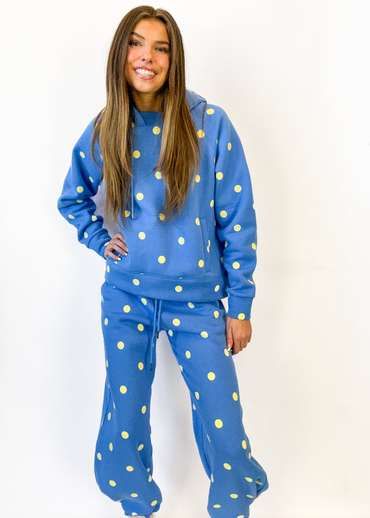 Gemma Polka Dot Sweatsuit - Blue