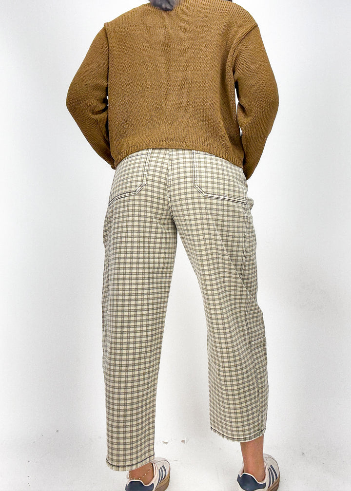 Camryn Checkered Barrel Pants