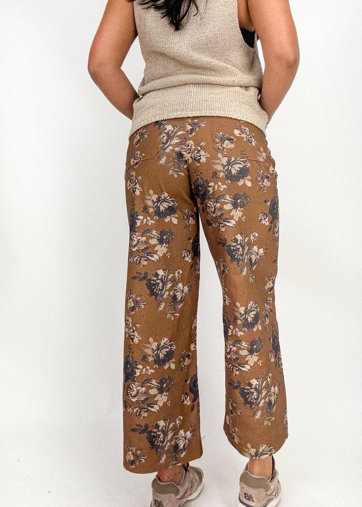 Jenna Wide Leg Pants - Caramel