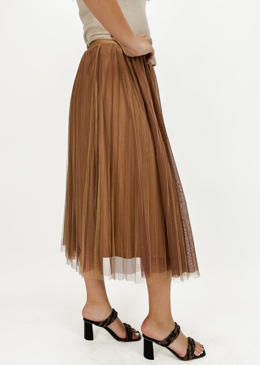 Juliet Pleated Midi Skirt