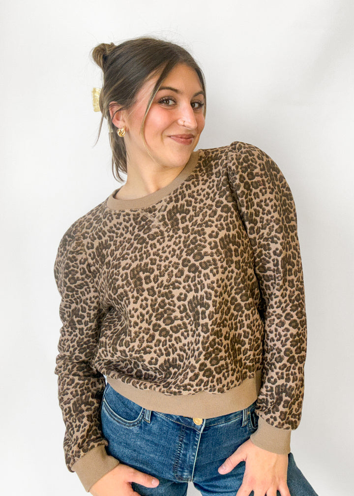 Kim Textured Leopard Top