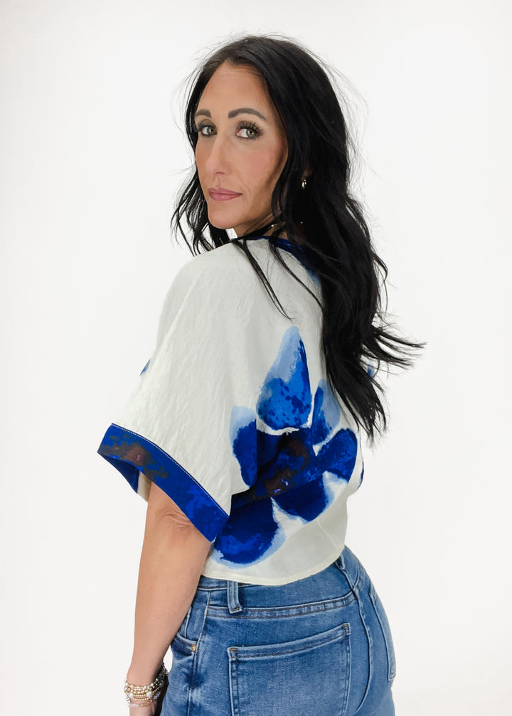 Iris Floral Top