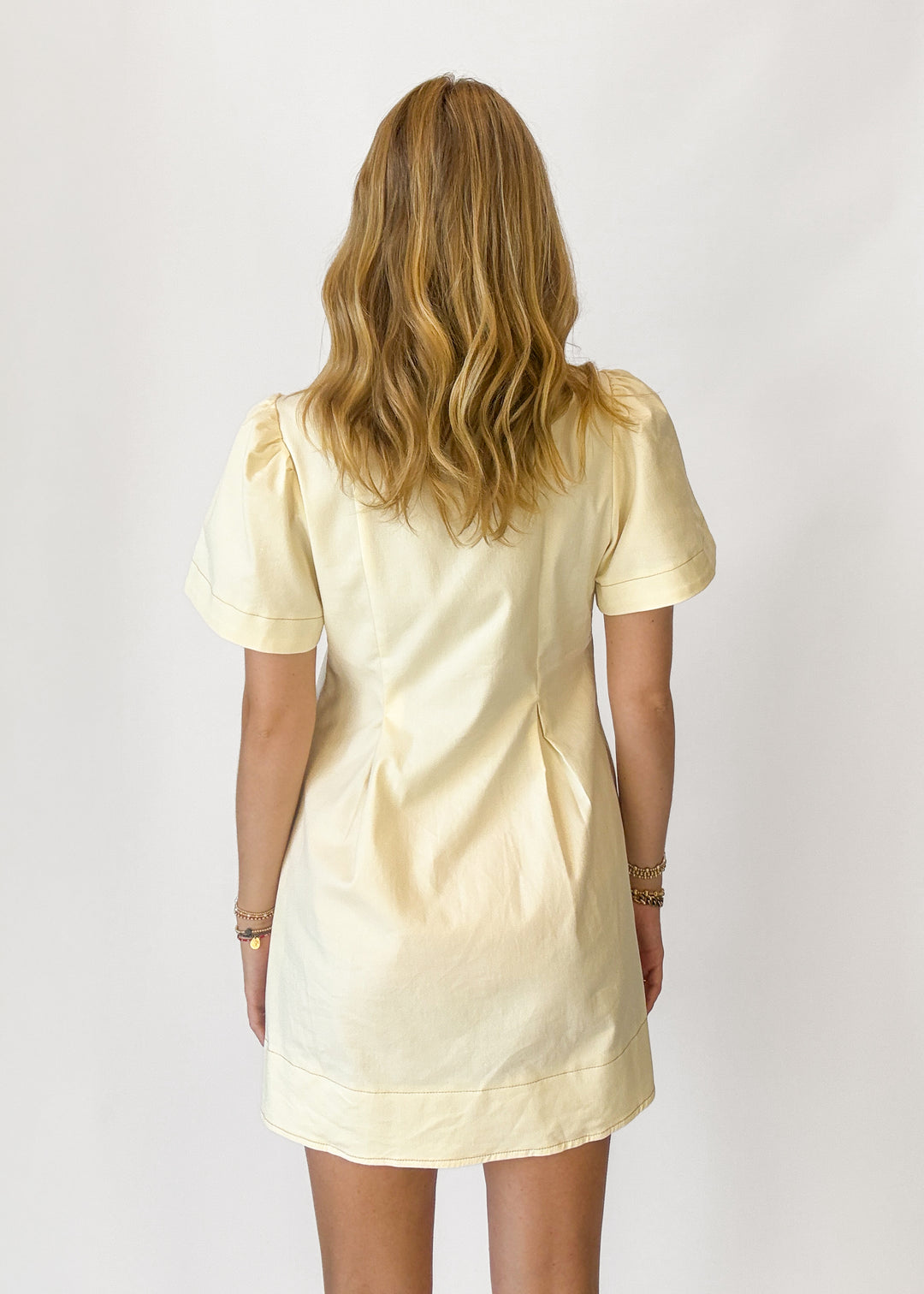 womens cream mini dress CREAM PATCHWORK STRAPLESS MINI DRESS