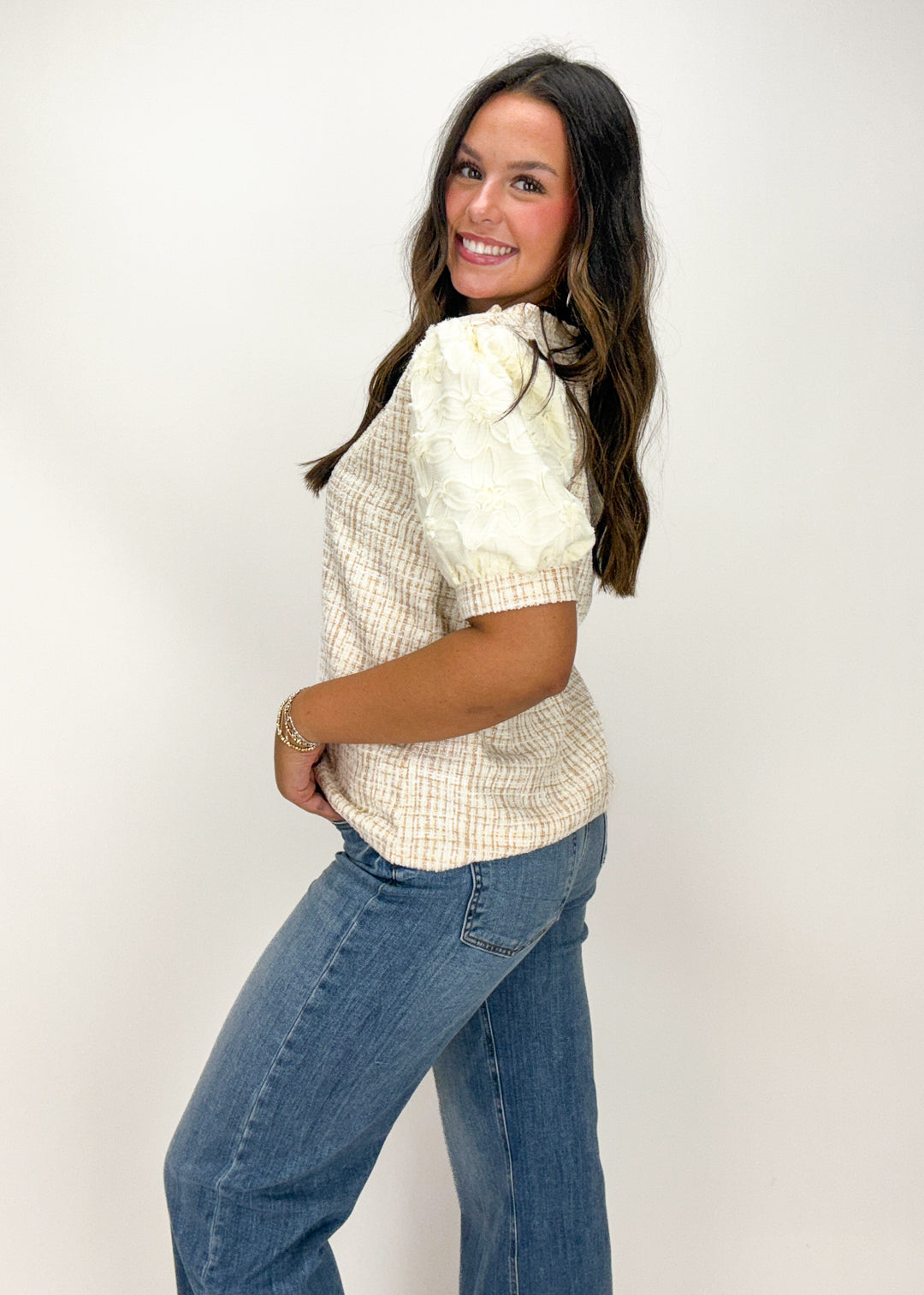 Taylyn Tweed Top