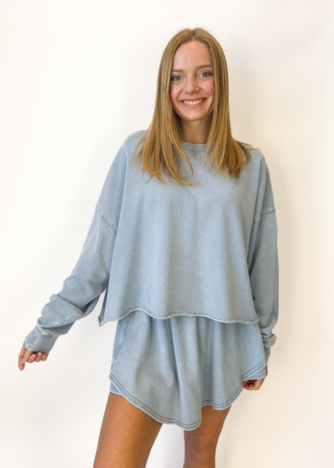 Audrey Knit Denim Skort