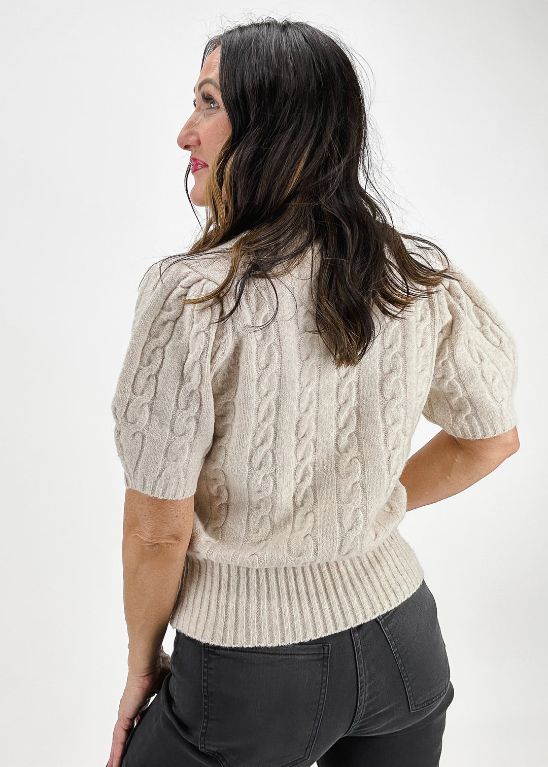 Ashlyn Cable Knit Sweater Top