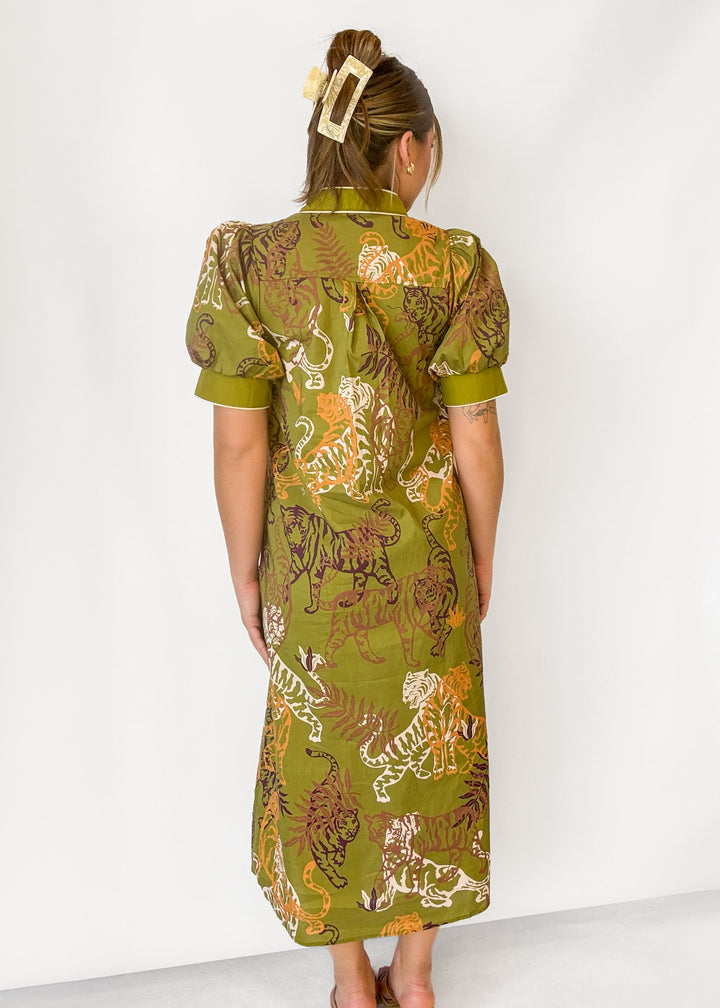 Noa Tiger Print Midi Dress