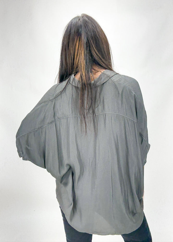 Colette Satin Button Down