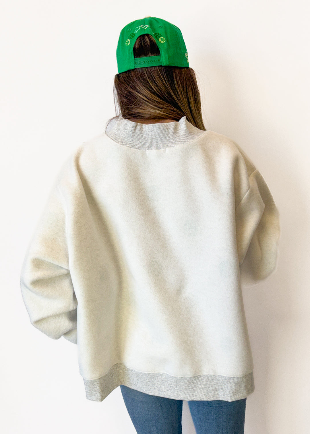 Lucky 2-Sided Mock Neck Sweatshirt