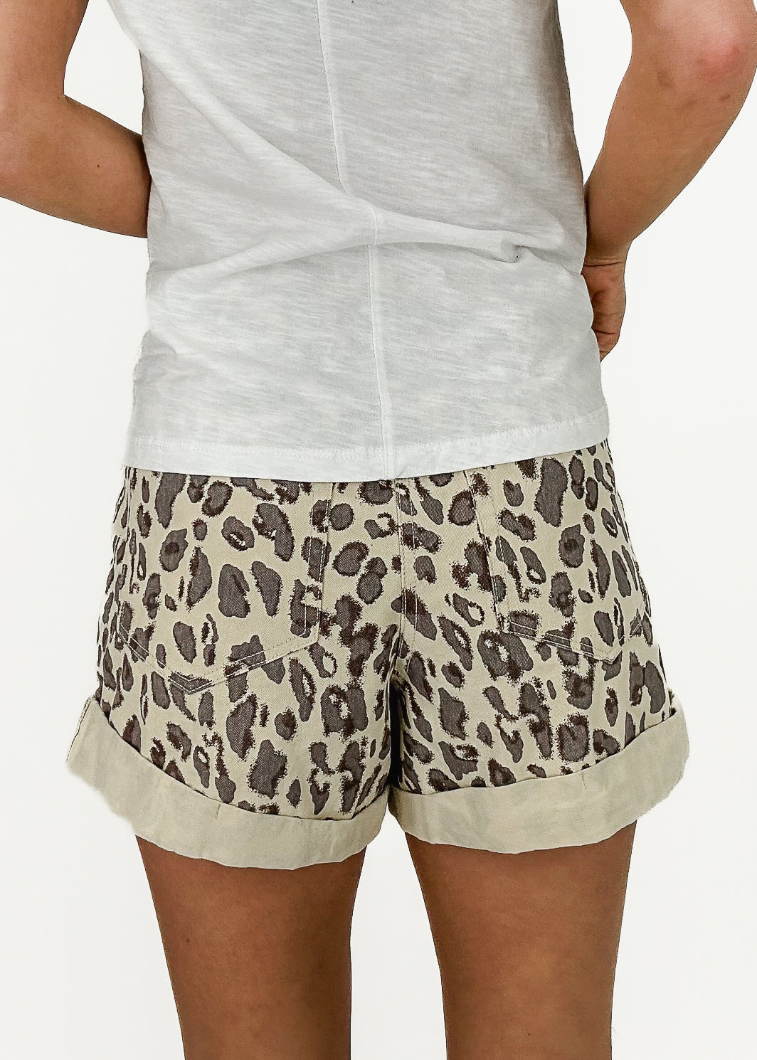 Sophia Leopard Print Shorts